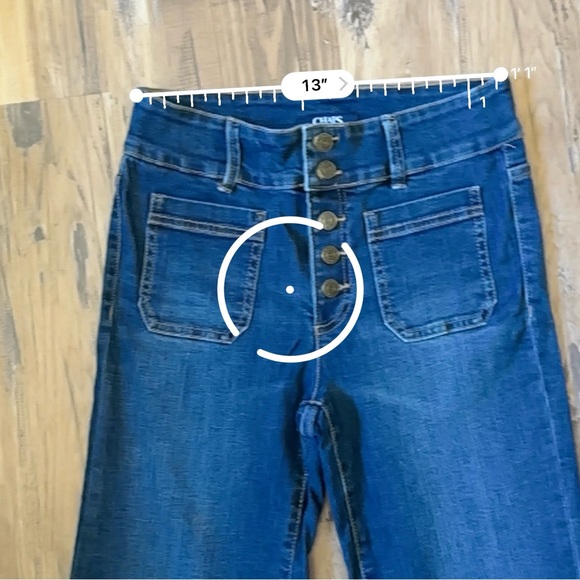 Chaps Dark Wash Front Pockets Button Up Jeans - Picture 8 of 9